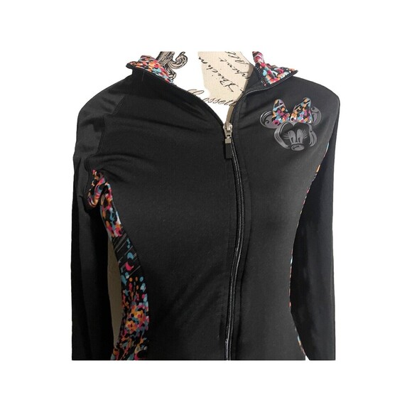Disney Parks Minnie Mouse Black Polka Dot Zip Up Running Jacket Size Small - Picture 5 of 16